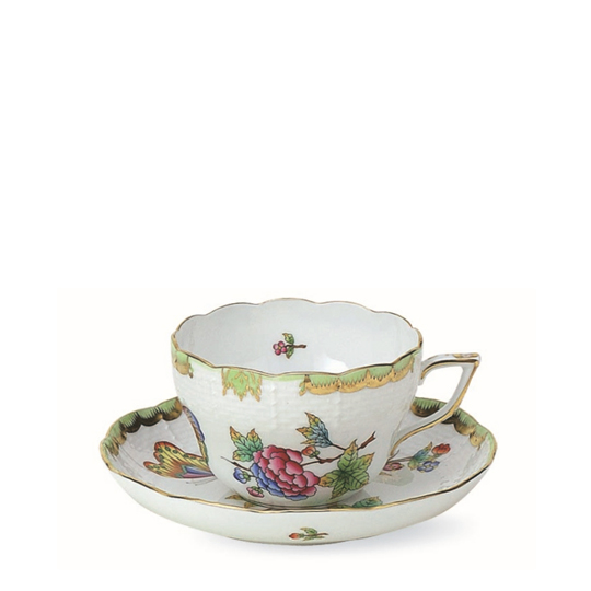 ヴィクトリア・ブーケ] 兼用カップ＆プレートセット