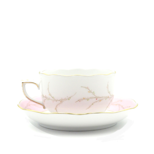 ヘレンドリボン・ローズドラジェ] ティーカップ&ソーサー