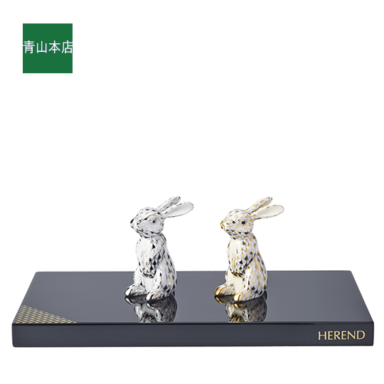 クラブ ヘレンド ジャパン本店限定］干支置物・うさぎ（ゴールド