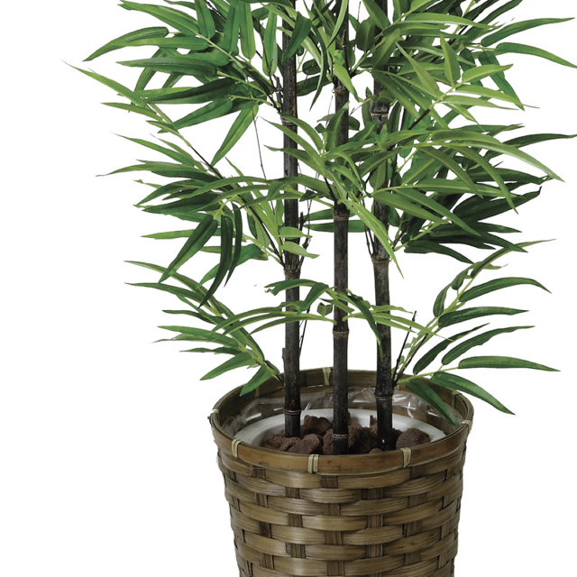 光触媒 光の楽園黒竹 1.35m【インテリア フェイクグリーン 人工観葉