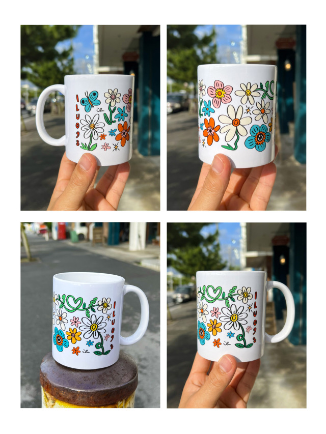 マグカップ》855 晴れ花のマグカップ.