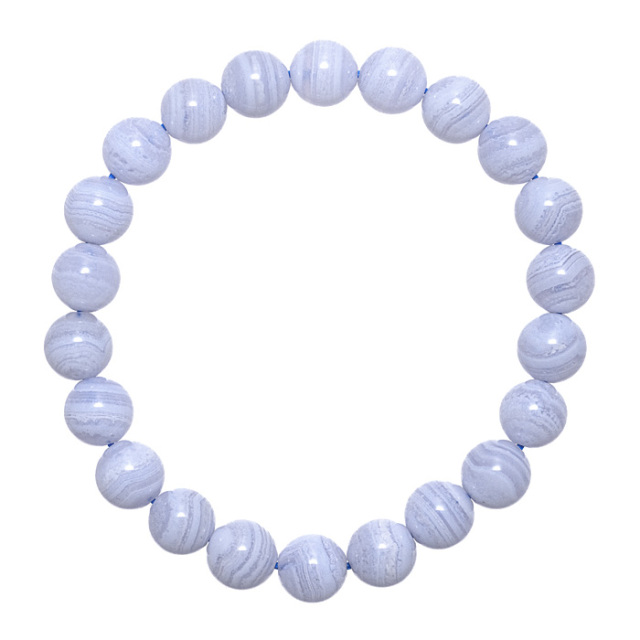 ブレスレット ブルーレースアゲート （南アフリカ産） 8.5mm 22玉