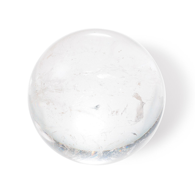 丸玉 ナチュラルレインボー水晶 （アイリスクォーツ） 65mm No.117