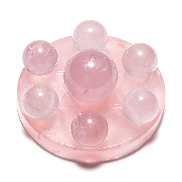 ローズクォーツ 丸玉 七星陣 No.24 | 高級神棚・神具の通販なら伊勢宮