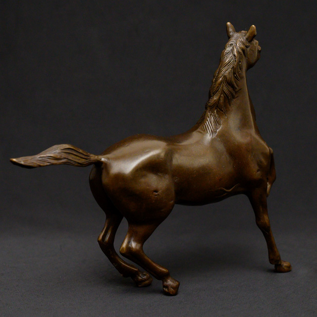 改運】銅製 馬の置物（古銅色）【送料無料】(f50262)