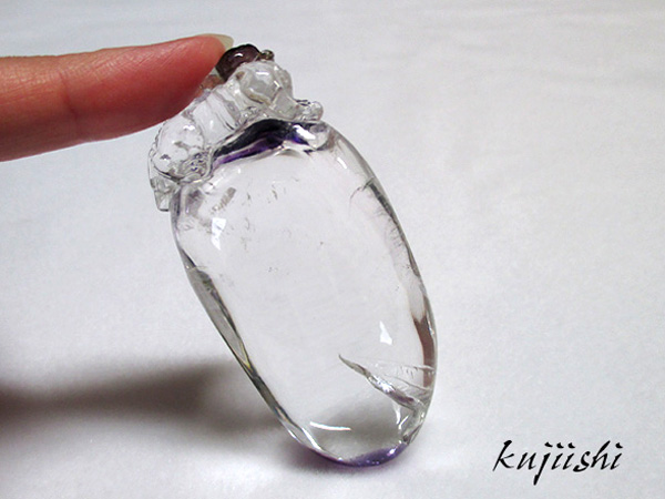 アメジストインクォーツ 貔貅（ひきゅう） 彫刻 【鬮石（くじいし