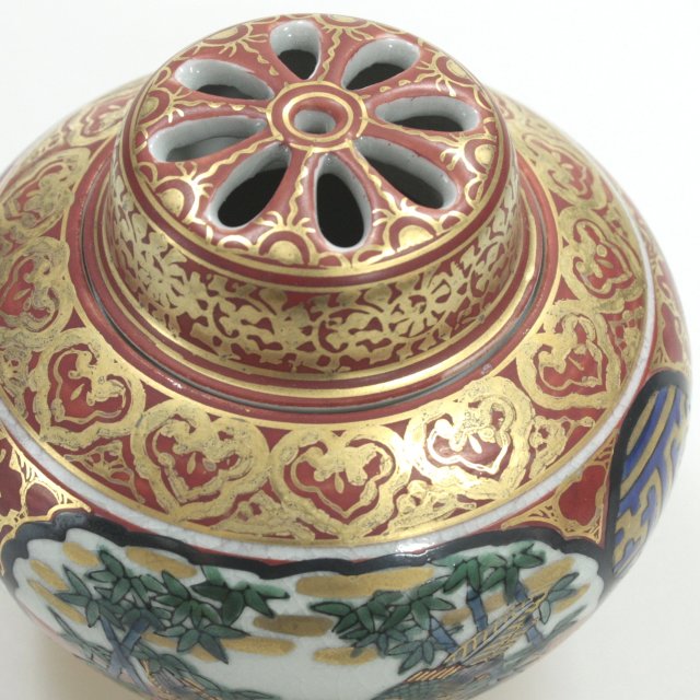 送料無料】九谷焼アウトレット!! 50％OFF!! 九谷焼3.2号香炉 九谷庄