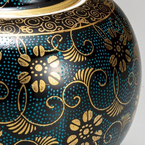 高級ギフト ご贈答品 九谷焼4号香炉 青粒鉄仙 【九谷焼販売のうつわの