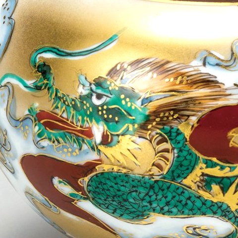 高級ギフト ご贈答品 九谷焼4号香炉 吉祥雲龍 光崖窯 【九谷焼販売の