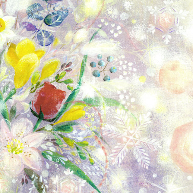 絵画 インテリア 「風花 ～kazahana～」 冬 玄関 風水 運気 リビング