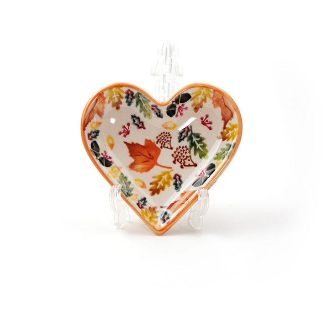 ハート型プレート-ポーリッシュポタリー（ポーランド食器）