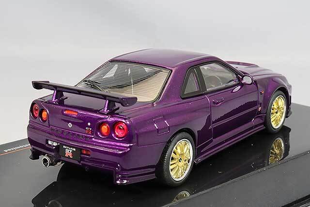 イクソ 1/43 日産 スカイライン GT-R R34 2002 メタリックパープル