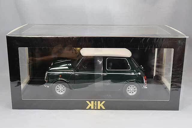 KKスケール 1/12 ミニ クーパー 1990 ダークグリーン/ホワイト 左ハンドル