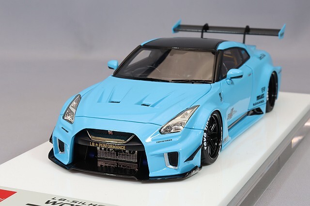 アイドロン 1/43 LB シルエットワークス GT 35GT-RR GTウィング パール