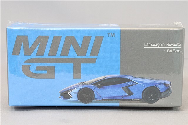 TSM ミニGT 1/64 ランボルギーニ レヴエルト ブルーエレオス 左