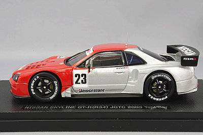 エブロP4 1/43 日産 スカイライン GT-R R34 JGTC 2003 テストカー #23