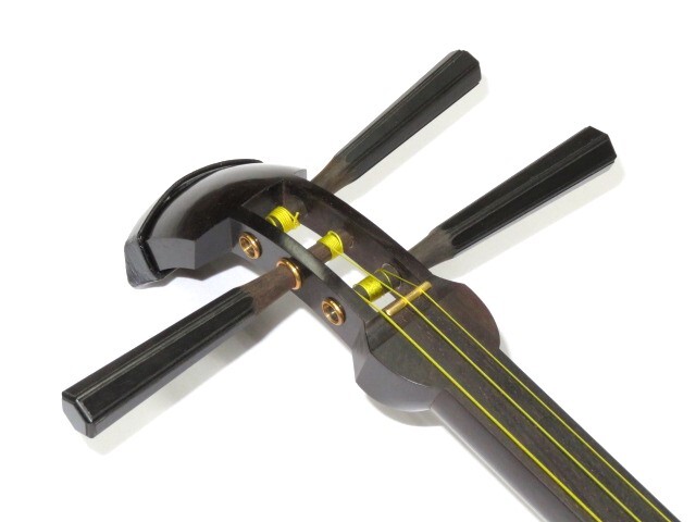 紅木 長唄 黒檀糸巻き 両面四つ皮 丸打ち胴 6255胴 5468