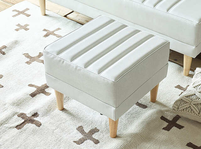 国産 オットマン DAY2(デイツー) アイボリーカラー｜北欧