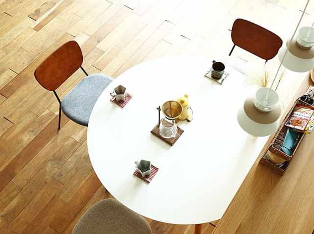 半円形ダイニングテーブル Kuol(クオル) 幅120cm｜北欧・ヴィンテージ