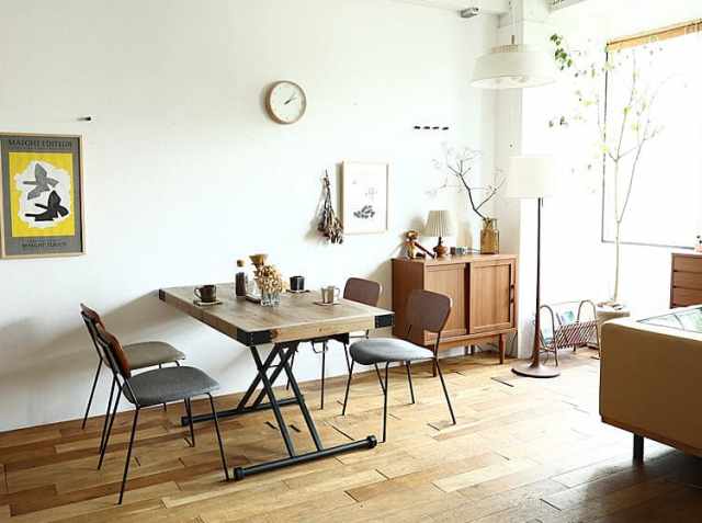 昇降式テーブル PULLEY（プーリー）140cm｜北欧・ヴィンテージ