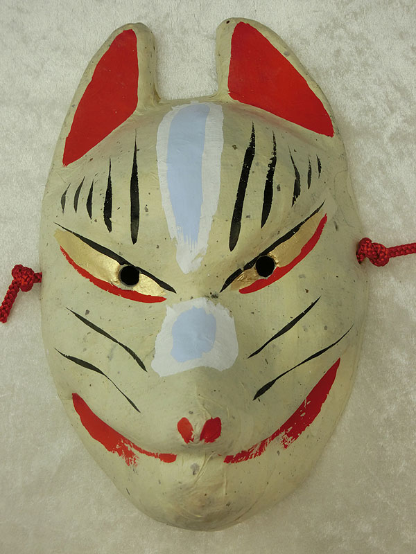 房本デザイン工芸：狐面（大）・和紙張り