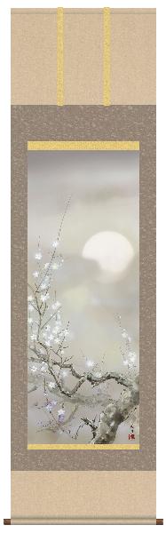 掛け軸 宵桜 吉井蘭月