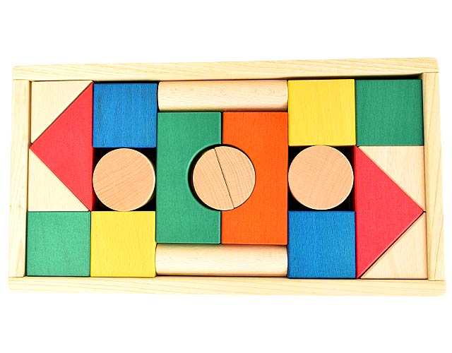 郡上八幡の色つみ木（カラー） ｜木のおもちゃ ポプリの森