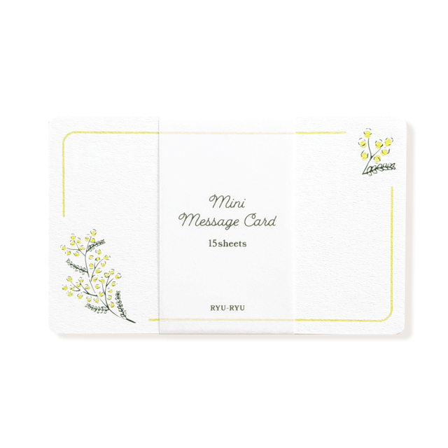 IMC-08：名刺サイズ メッセージカード 15枚入り ミモザ〔OZ