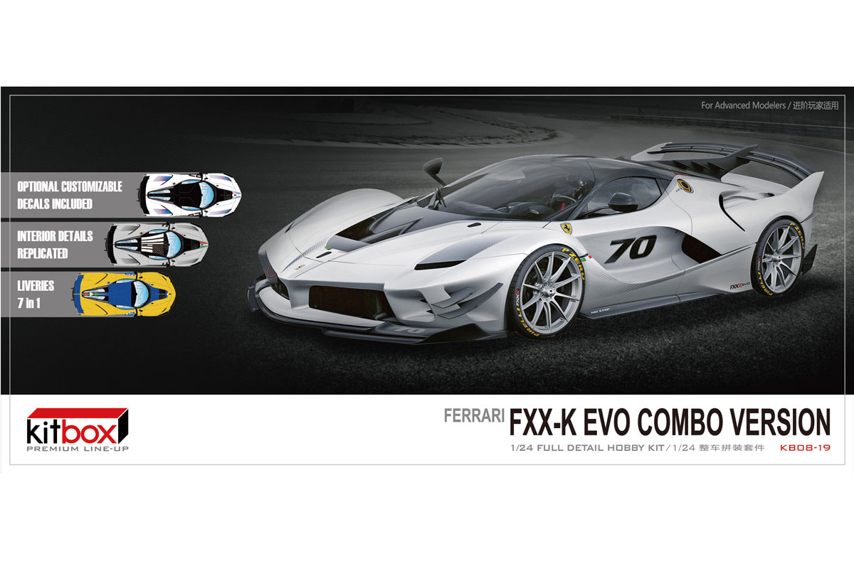 Kitbox x PZY Model 1/24キット KB08-19 Ferrari FXX K Evo ミニカー