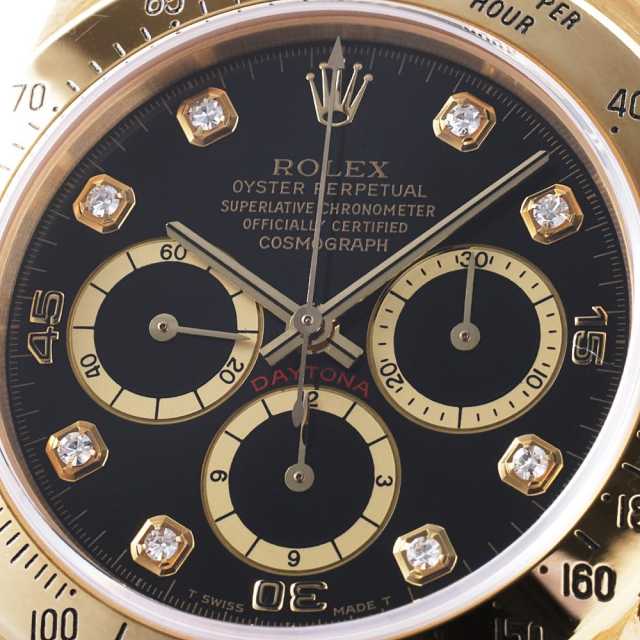 16528G ブラック ROLEX（ロレックス）コスモグラフ デイトナ 8Pダイヤ