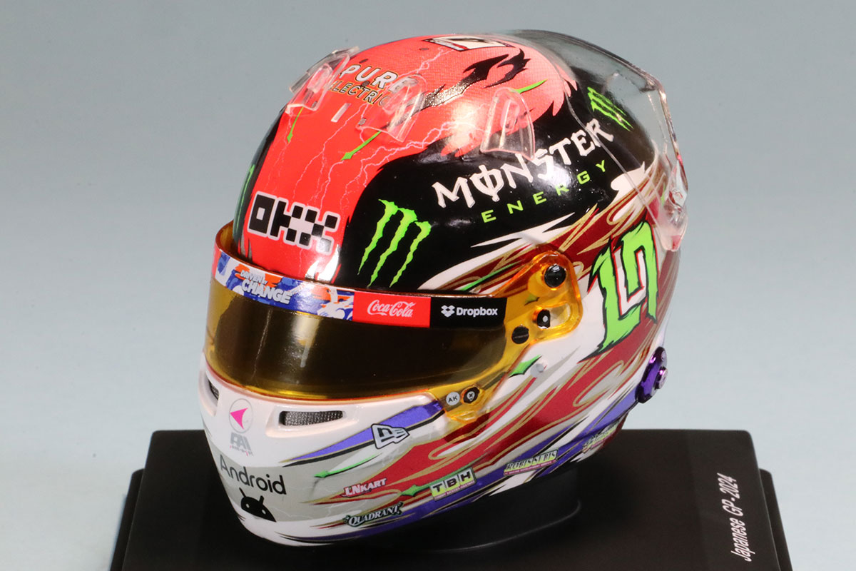 スパーク 1/5 ヘルメット L.ノリス 日本GP 2024 5HSP110 ミニカー