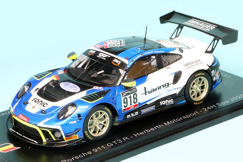 スパーク 1/43 ポルシェ 911 GT3 R スパ 24h 2020 No.918 SB404