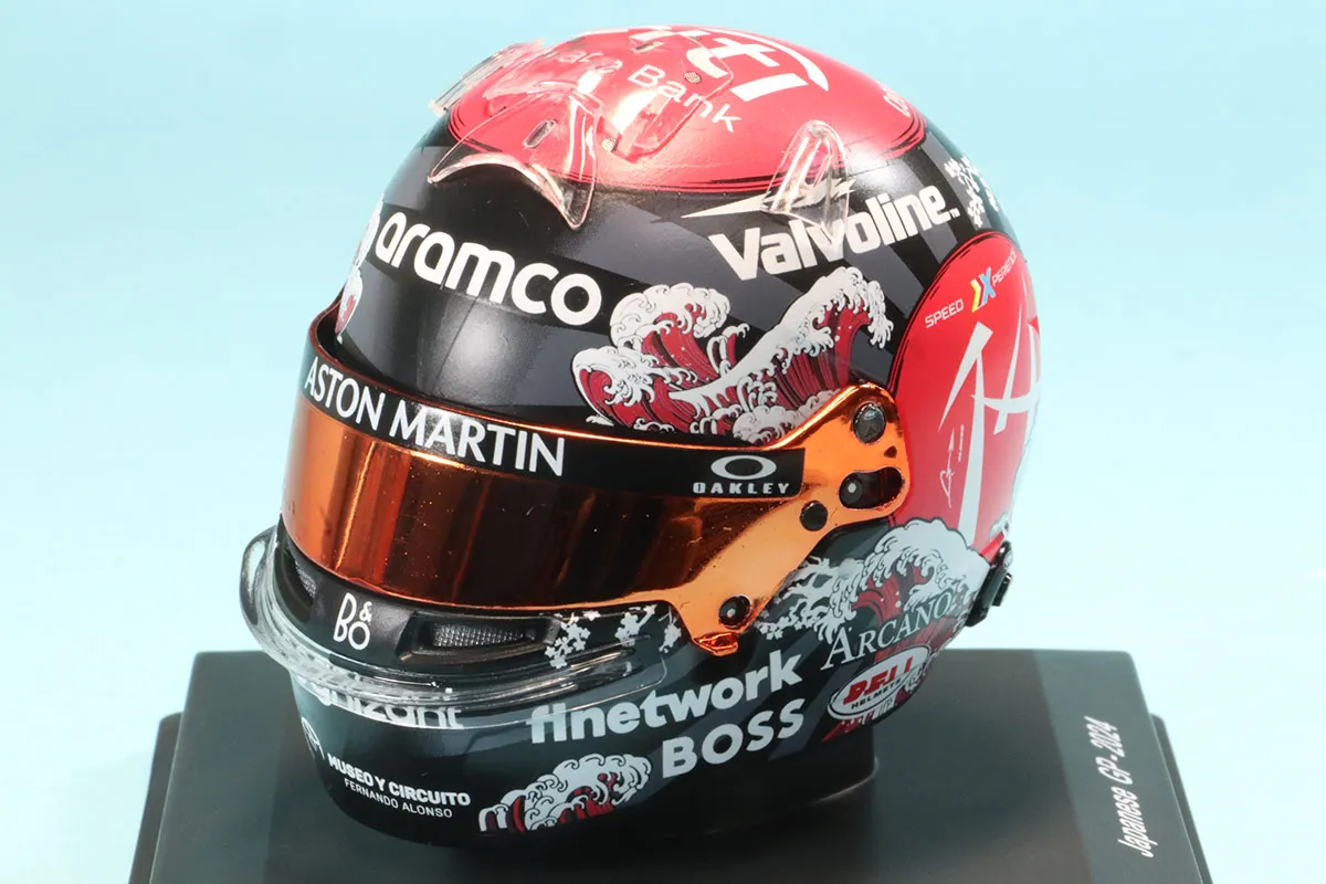 スパーク 1/5 ヘルメット F.アロンソ 日本GP 2024 5HF178 ミニカー