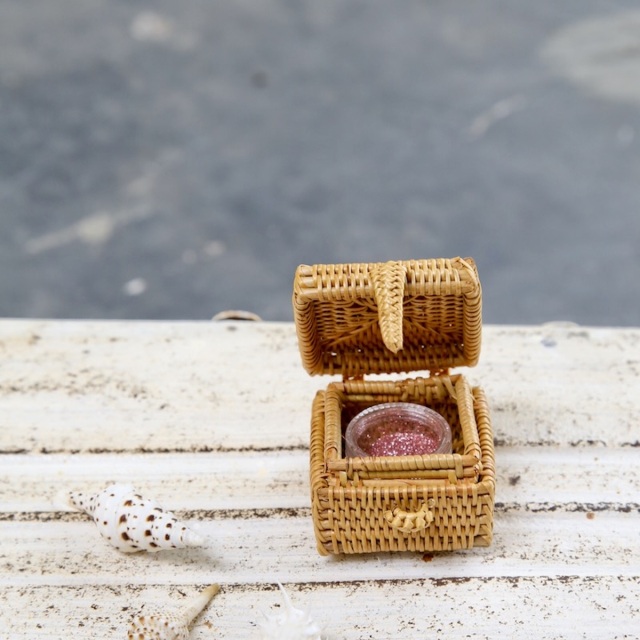 四角蓋付ミニBOX (BOX359) Rosily(ロージリー) バリ島 アタかご雑貨