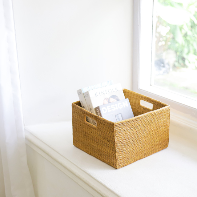 荷物カゴスクエア (BOX381) Rosily(ロージリー) バリ島 アタかご雑貨