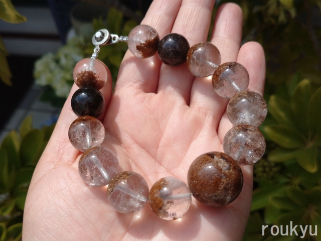 ブレスレット／ガーデンクォーツ＆レッドルチルクォーツ【PB25-04】