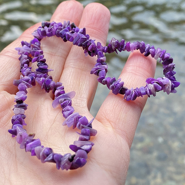 伊勢浄化済み】大特価！高品質スギライトSAのさざれブレスレット