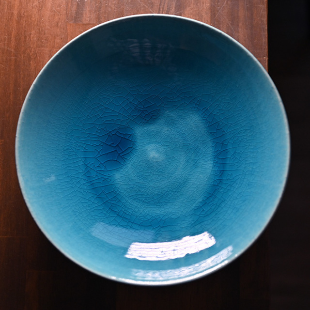 和食器 トルコブルー尺皿-30cm-（KIA-108） 作家「荒木漢一」