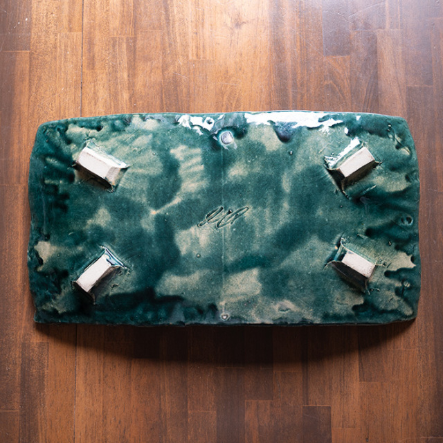 送料無料 ｜ 和食器 大皿 織部鎬まな板皿(SS-114) 作家「佐々木好正」