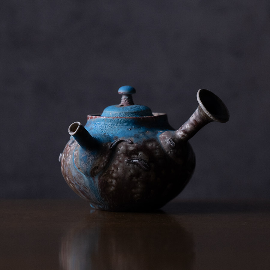 抹茶茶碗 |【共箱付】青茶碗 (SOY-203) 作家「山田想」