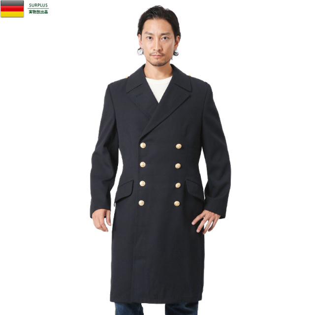 ドイツ海軍 ロングオーバーコート ネイビー ミリタリーファッション