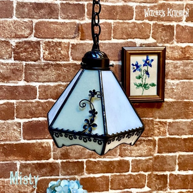 猫のペンダントライト 【 路地裏のミスティ Misty 】 LED対応 ステンド