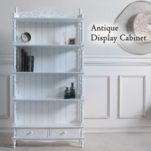 ディスプレイラック ホワイト｜リゾート系アジアン家具｜おしゃれ家具