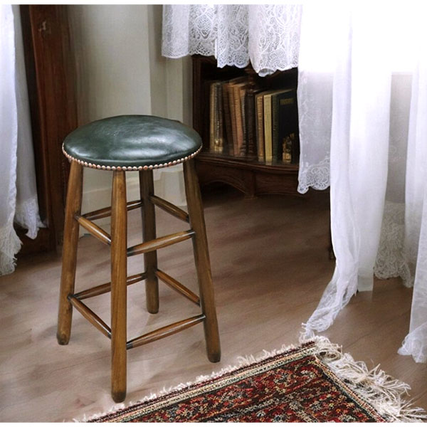英国調デザイン オーク材使用 ハイスツール（カウンターチェア
