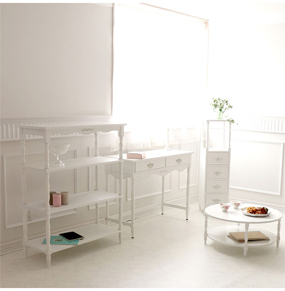 デスクコンソール パソコンデスク 机 輸入家具 おしゃれ 白家具 姫系