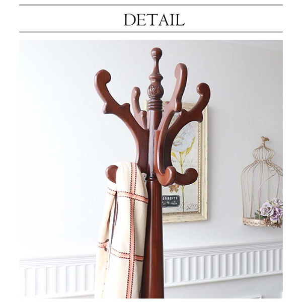 ポールハンガー ハンガーラック 玄関収納 木製 スリム おしゃれ