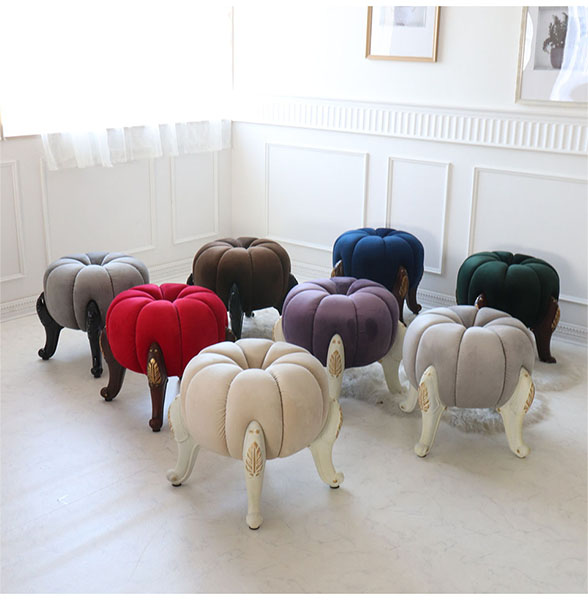 パンプキンスツール かぼちゃ チェア オットマン アンティーク調