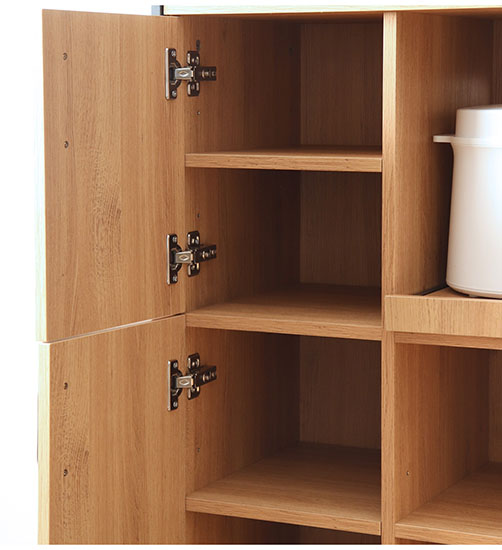 キッチンボード 食器棚 レンジ台 幅60cm コンセント付き ライト