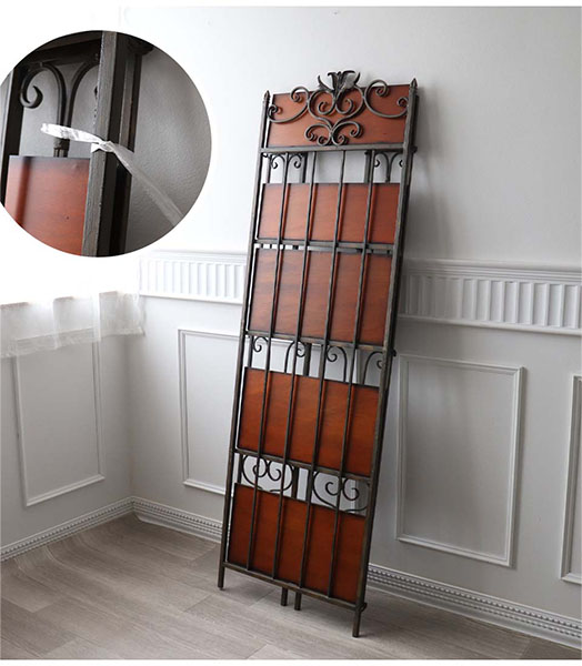 輸入家具 アイアン オープンラック 幅52cm アンティーク調 おしゃれ