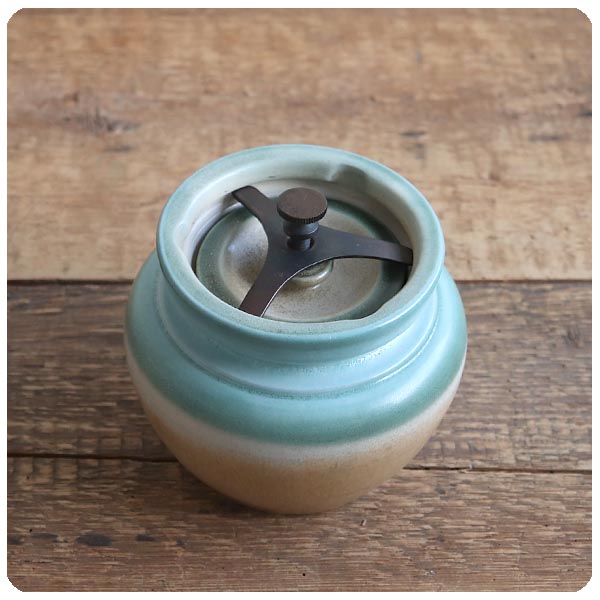 イギリス アンティーク 陶器 タバコジャー/葉巻/シガージャー/保存容器